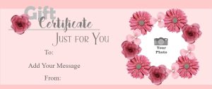 Floral Gift Certificate Template