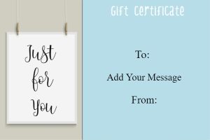 Minimalist Blue Gift Certificate