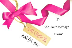 Vibrant Pink Ribbon Gift Certificate