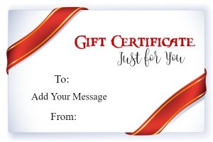 Classic Red and Gold Ribbon Gift Certificate