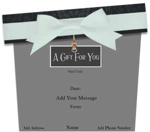 Elegant Gray Gift Certificate with Bow