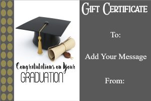 Golden Tassel Graduation Gift Certificate