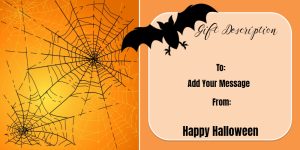 Spider Web Halloween Gift Certificate