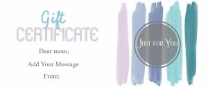 Personalized Watercolor Mother's Day Gift Certificate Template