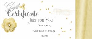 Elegant Golden Blossom Mother’s Day Gift Certificate Template