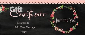 Chalkboard Floral Elegance Mother’s Day Gift Certificate Template