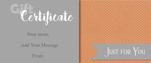 Classic Simplicity Mother’s Day Gift Certificate Template