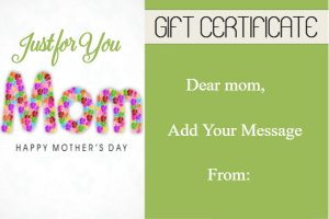 Floral Delight Mother's Day Gift Certificate Template