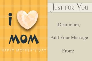 Heartfelt "I Love Mom" Mother's Day Gift Certificate Template