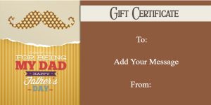 Vintage Father's Day Gift Certificate