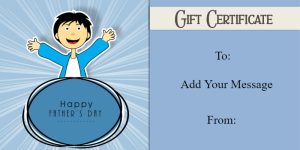 Happy Father’s Day Gift Certificate - Cheerful and Fun