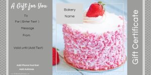 Strawberry Delight Bakery Gift Certificate