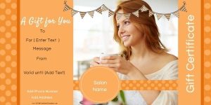 Joyful Morning Salon Gift Certificate Template