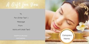 Golden Relaxation Spa Gift Certificate Template