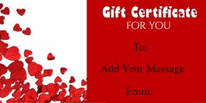 Romantic Red Heart Gift Certificate Template