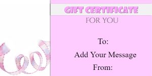 Sweet Candy Heart Gift Certificate Template