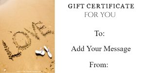 Romantic Beach Love Gift Certificate Template