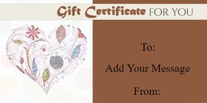 Elegant Floral Heart Gift Certificate Template