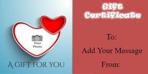 Charming Double Heart Gift Certificate Template