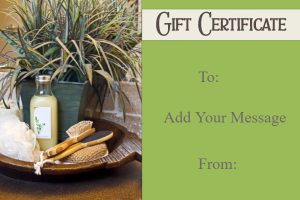 Organic Spa Gift Certificate Template