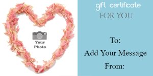 Floral Heart Petals Gift Certificate