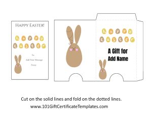 Minimalist Easter Bunny Gift Holder