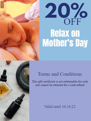 Mother's Day Relaxation Gift Certificate