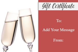 Elegant Champagne Toast Anniversary Gift Certificate