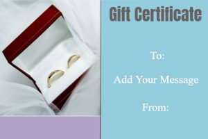 Classic Wedding Rings Anniversary Gift Certificate