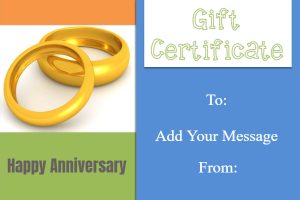 Golden Rings Anniversary Gift Certificate