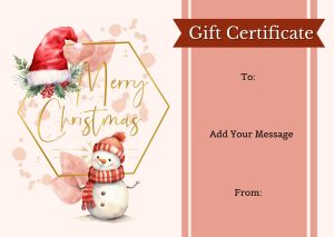 Charming Snowman Christmas Gift Certificate Template